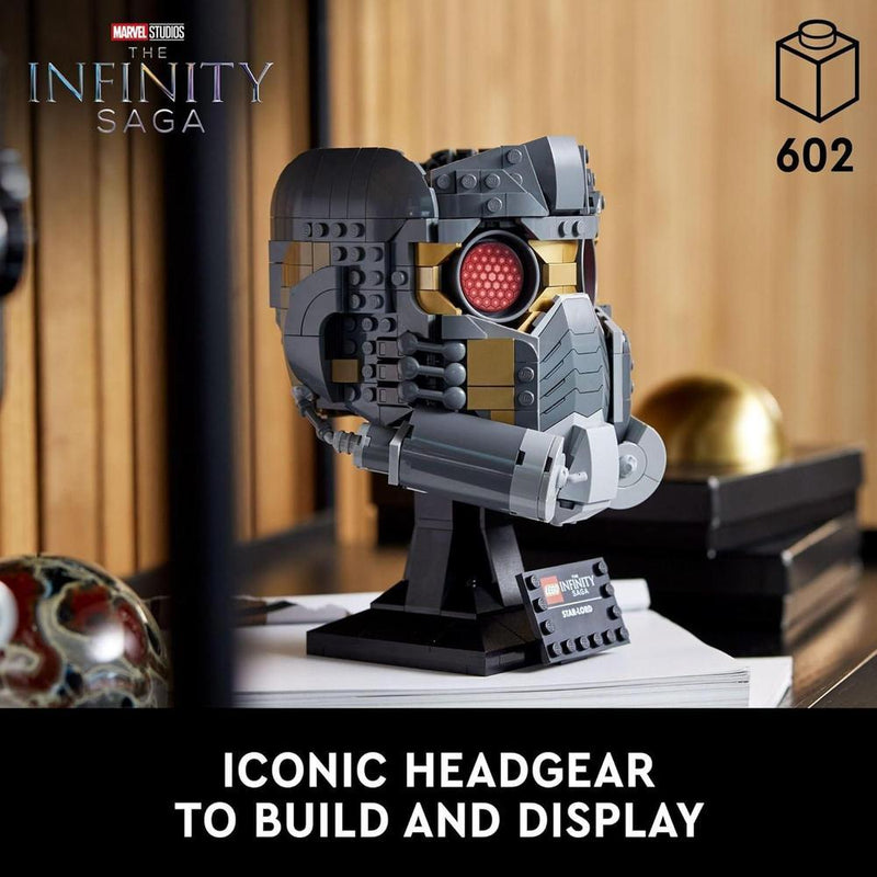 LEGO Marvel 76251 Casco de Star-Lord, modelo coleccionable para adultos, decoración del hogar, actividad creativa