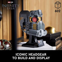 LEGO Marvel 76251 Casco de Star-Lord, modelo coleccionable para adultos, decoración del hogar, actividad creativa
