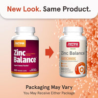 Suplemento Balance de Zinc Jarrow Formulas, con cobre para refuerzo inmunológico, 100 cápsulas, vegano y libre de alérgenos