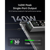 Banco de energía TALIX 140W con 20000mAh, cargador portátil PD 3.1, carga rápida, 3 puertos, pantalla digital para MacBook y más