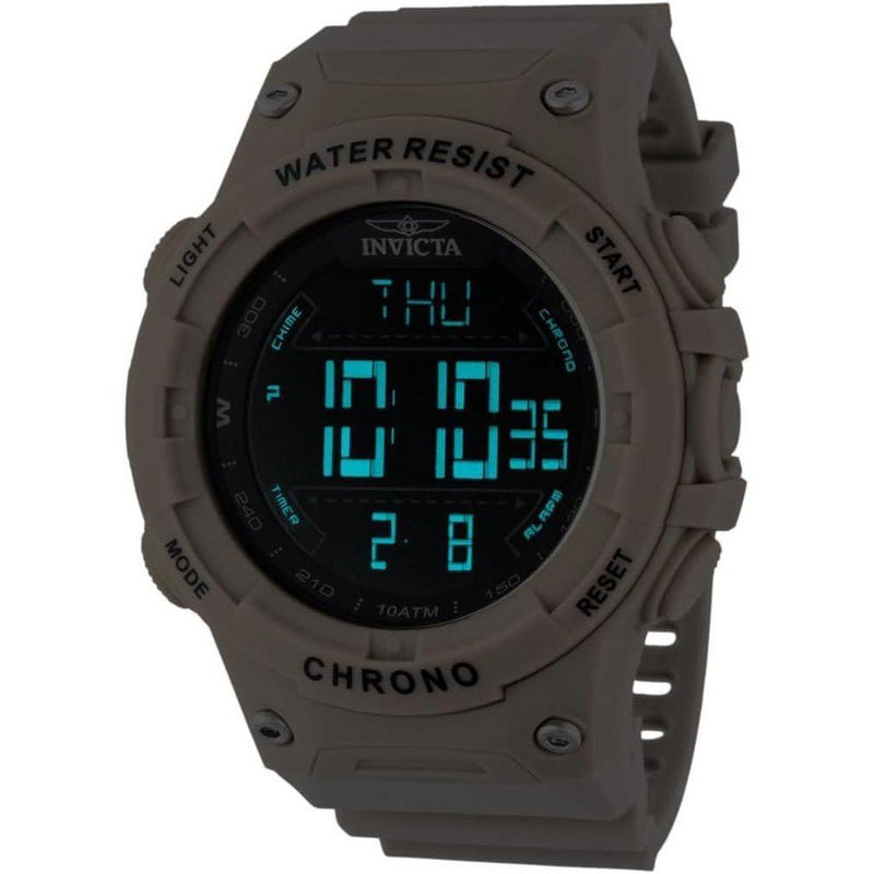Invicta Reloj Racing para Hombre con Movimiento Digital, Resistente al Agua y Correa de Poliuretano con Hebilla
