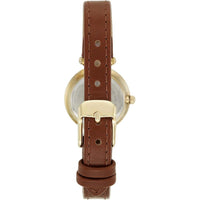 Reloj de pulsera Anne Klein para mujer con correa de cuero marrón, diseño clásico y resistencia al agua