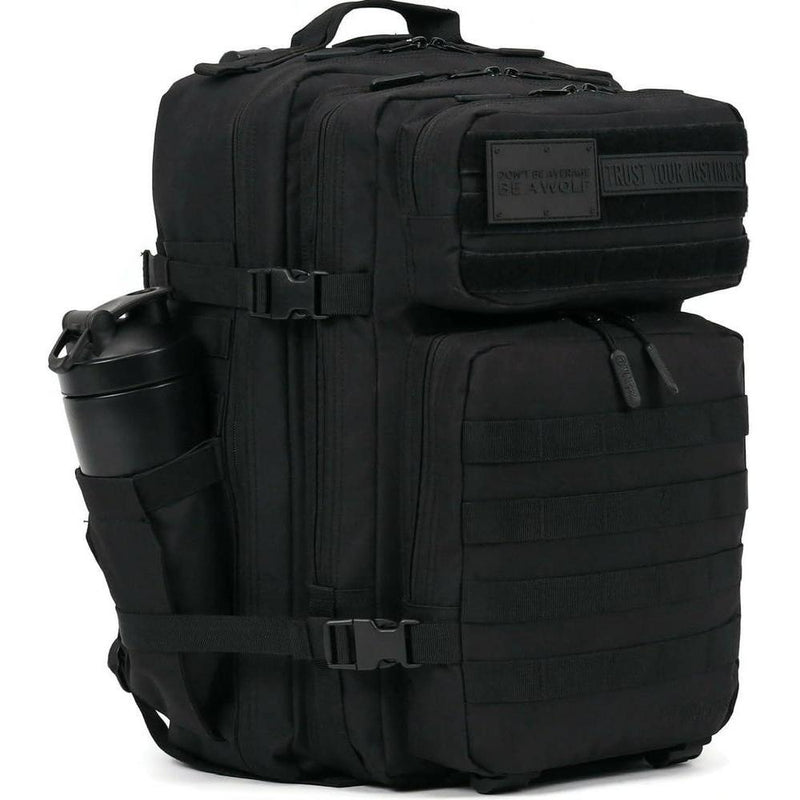 Mochila Táctica WOLFpak 45L Edición Nightshade, resistente al agua, ideal para camping, senderismo y gimnasio, personalizable con parches