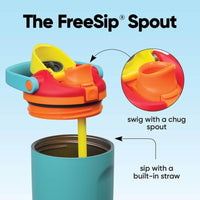 Botella de Agua Owala FreeSip Sway de Acero Inoxidable con Pico de Dos Vías y Asa de Cubo, Aislada y Sin BPA