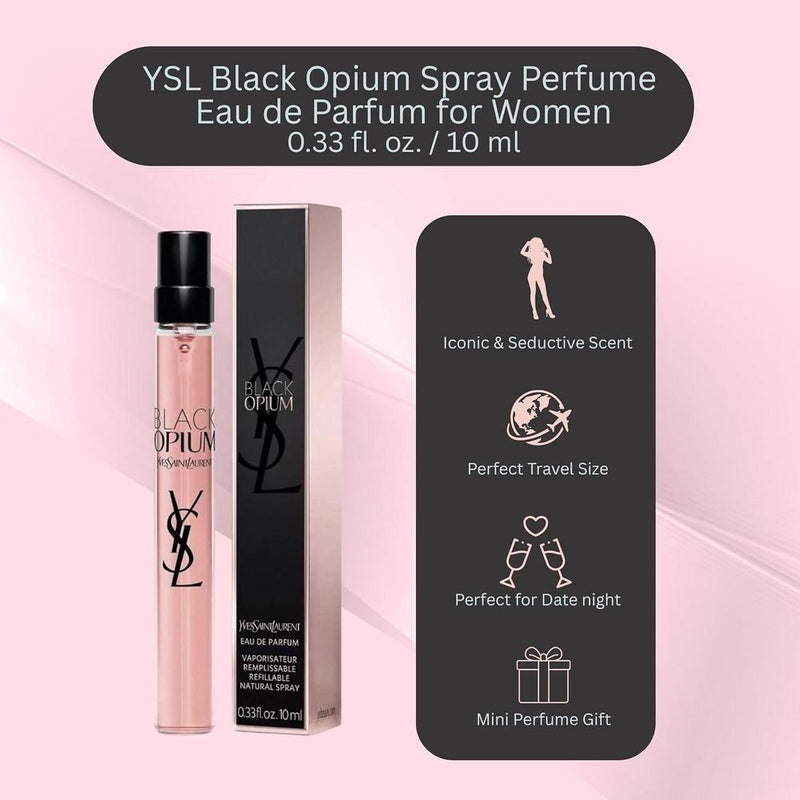 Yves Saint Laurent Black Opium Eau De Parfum Spray para Mujer .33 Oz