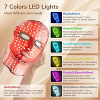 ONLUKY Máscara de Terapia de Luz Roja LED Inalámbrica Recargable para Rejuvenecimiento de la Piel