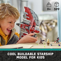 LEGO Star Wars Ahsoka Tano's T-6 Jedi Shuttle Space Ship Toy, Juego de construcción para niños fanaticos de Star Wars a partir de 9 años