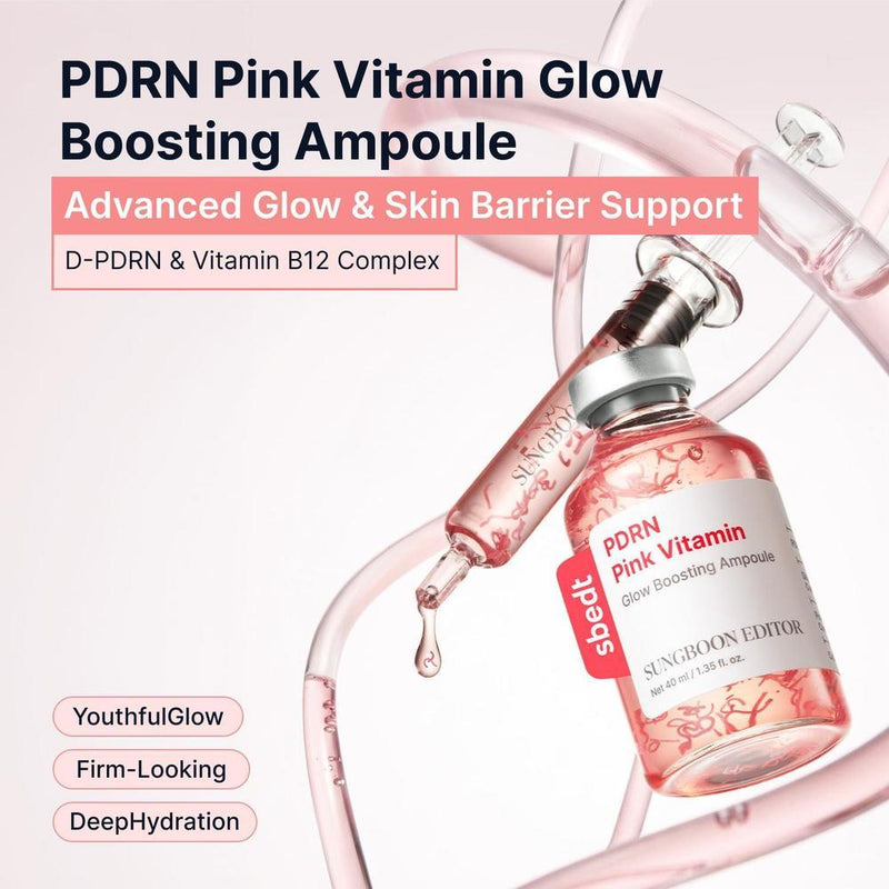 Ampolla intensiva Glow PDRN con péptidos de cobre y vitamina B12, colágeno y ácido hialurónico para el cuidado facial coreano