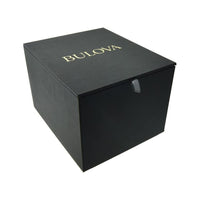 Reloj de cuarzo Bulova Marine Star Series A con cronógrafo, acero inoxidable ionizado en oro negro/rosa, correa de silicona negra