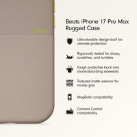Beats Funda resistente para iPhone 17 Pro Max con MagSafe y control de cámara, probada contra arañazos y caídas