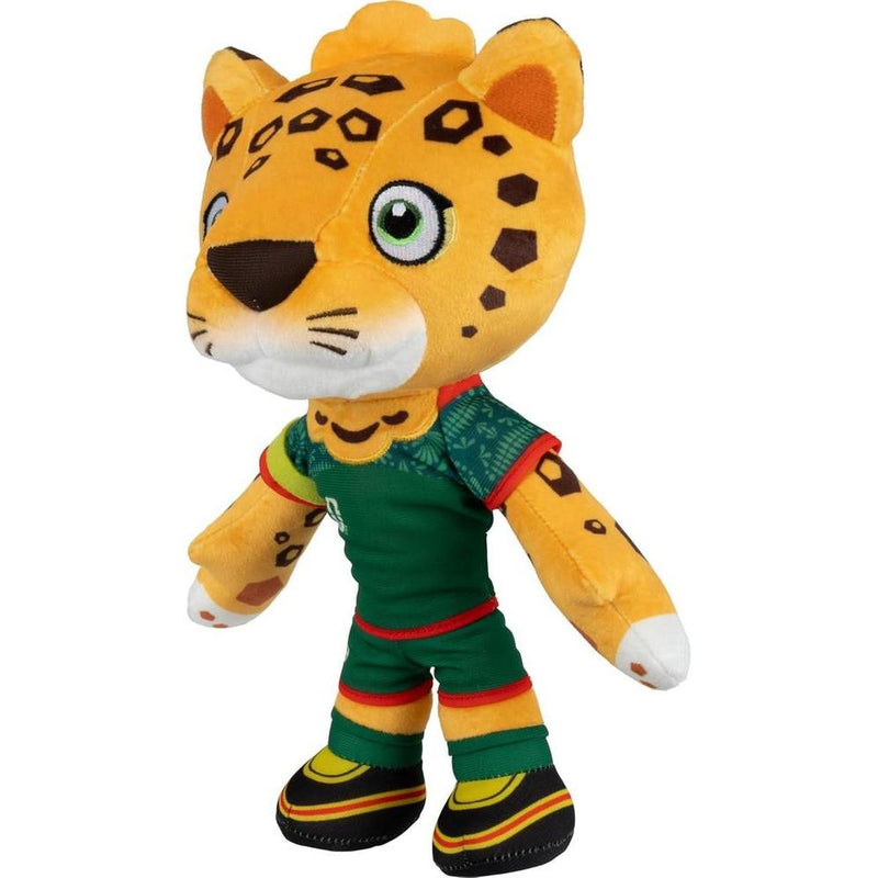 Jazwares FIFA World Cup 2026 Peluche Mascota Oficial Zayu Jaguar Uniforme Verde Juguete Coleccionable Para Fanáticos