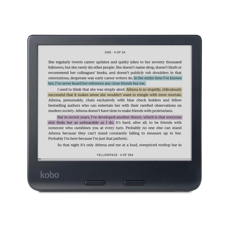 Kobo Libra Colour eReader con Pantalla Kaleido 3 E Ink a Color, Modo Oscuro, Resistente al Agua y Audiolibros