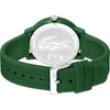 Lacoste TR90 12.12 - Reloj de cuarzo para hombre con correa de goma verde, diseño deportivo y fashion