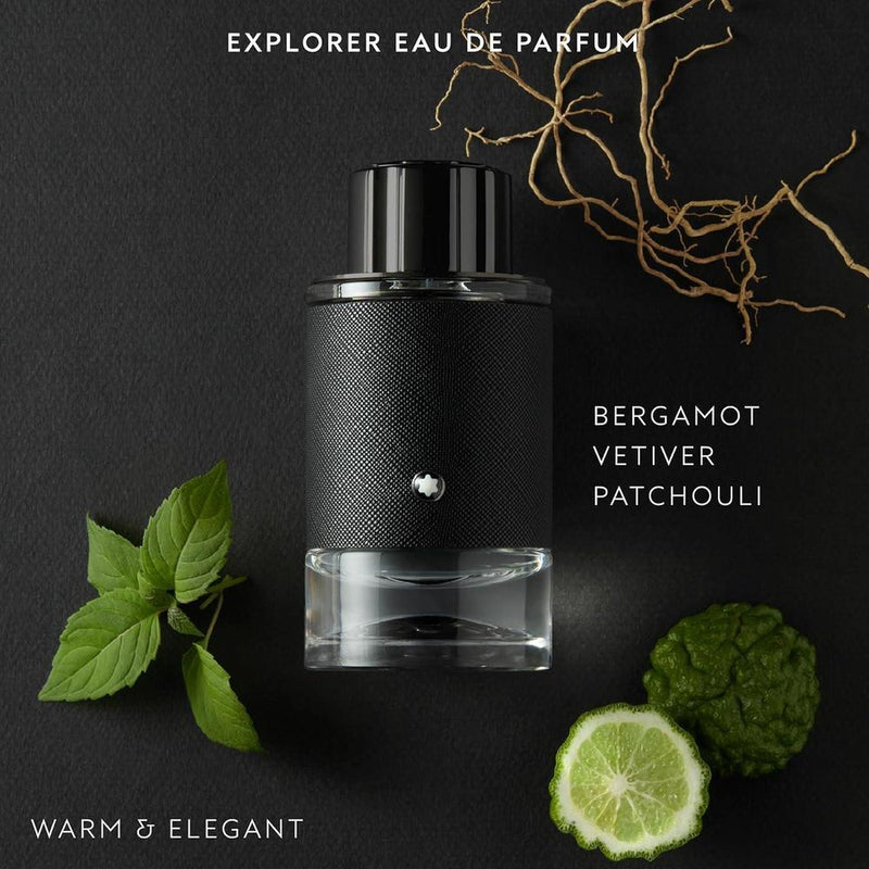MONTBLANC Explorer Eau de Parfum con fragancia duradera de notas de salvia, sándalo y pachulí, estilo amaderado y aromático