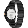 Citizen Eco-Drive Marvel Tony Stark I Love You - Reloj de acero inoxidable negro, con fecha de 3 manecillas, luminoso, parte trasera grabada
