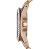 Reloj de pulsera multifuncional Fossil Riley para mujer, acero inoxidable, cronógrafo, resistente al agua, oro rosa