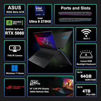 Asus Rog Strix G18 G815 Laptop Gamer Intel Ultra 9, 32gb Ram, 1tb Ssd, Geforce Rtx 5060, Wifi 7