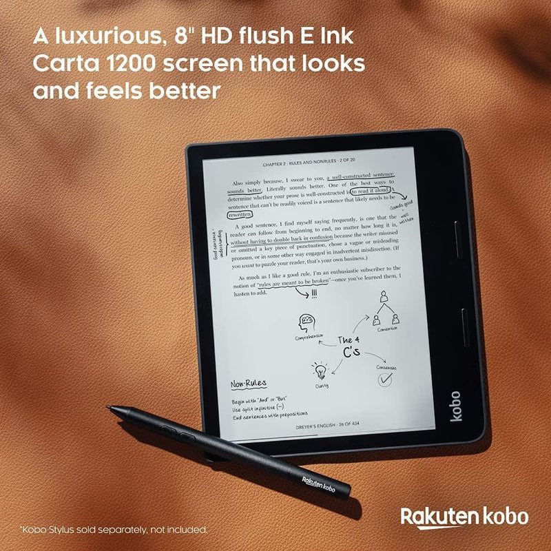 Kobo Sage eReader (Open Box) (Detalle en pantalla)