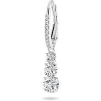 Swarovski colección de joyas: collar y aretes de cristal de trilogía de atracción, diseño elegante y atemporal