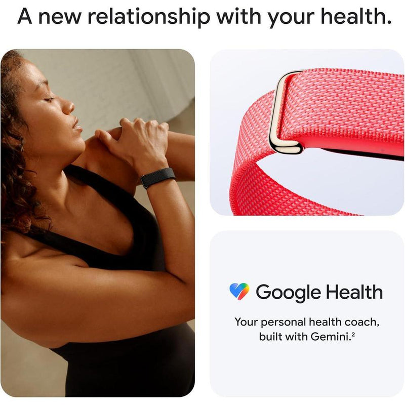 Google Fitbit Air - Rastreador de Actividad Sin Pantalla con Seguimiento de Fitness, Frecuencia Cardíaca y Sueño Inteligente