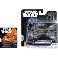 Star Wars Micro Galaxy Squadron Pirate Snub Fighter Mystery Bundle con accesorios