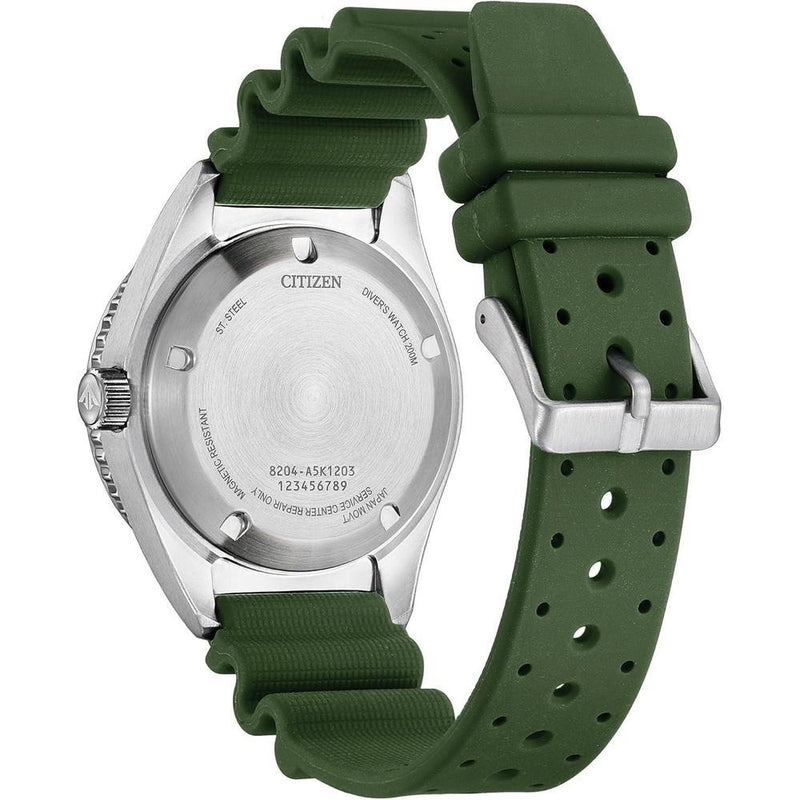 Citizen Reloj Promaster de buceo automático, acero inoxidable y correa verde, funciones avanzadas para aventureros