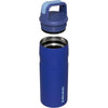 Botella Stanley IceFlow con tapa giratoria, ligera y a prueba de fugas, ideal para deportes, viajes o acampadas. Acero inoxidable reciclado