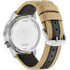 Citizen Reloj Eco-Drive Weekender Avion Field para hombre en acero inoxidable con correa de nailon caqui, esfera negra