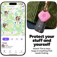 Tile Mate Rastreador Bluetooth para llaves, bolsas y artículos, compatible con iOS y Android, paquete de 4 colores