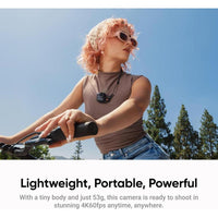 Cámara Insta360 GO Ultra 4K para Vlogging, Manos Libres, Sensor 1/1.28", Peso Ligero, con Batería de 200 Min, Magnética, Negra