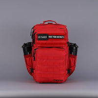 Mochila WOLFpak 45L Elite Roja, diseño táctico militar con capacidad personalizable y parches integrados