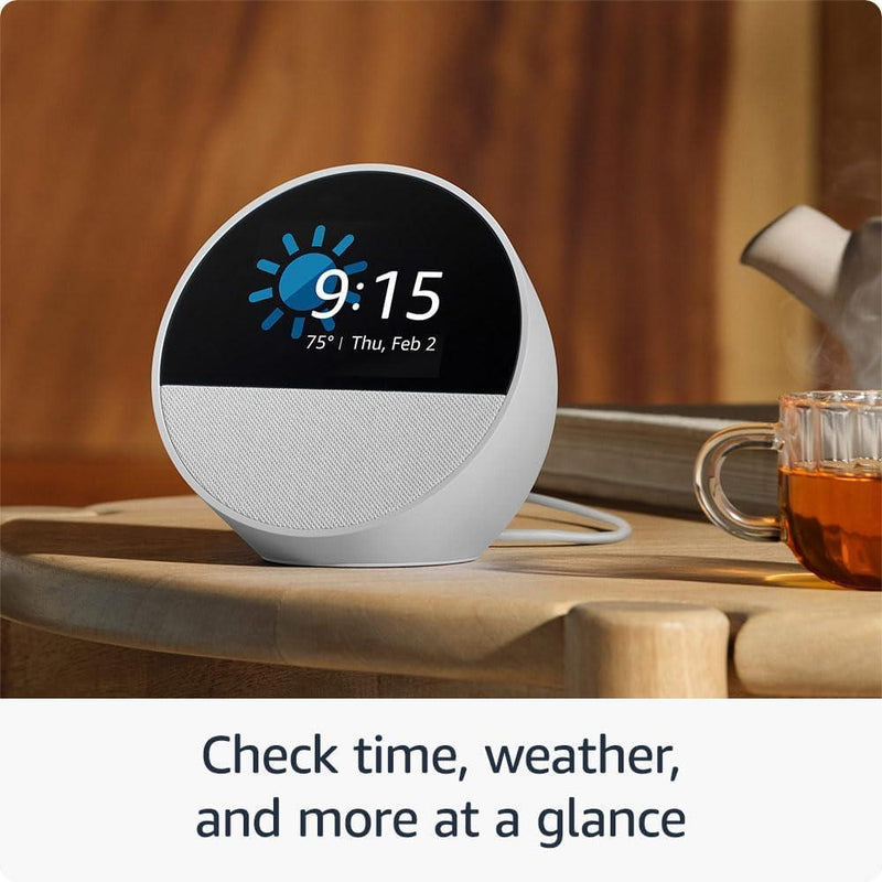 Nuevo Echo Spot 2024, despertador inteligente con Alexa y sonido vibrante, diseño azul oceánico y personalizable