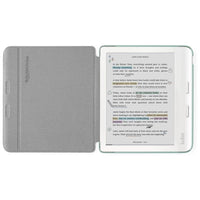 Funda Kobo Libra Colour SleepCover verde jardín, tecnología de sueño y despertador. Soporte 2 vías y cuero vegano