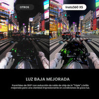 Cámara de acción Insta360 X5 8K sumergible con efecto selfie invisible, estabilización y lentes reemplazables