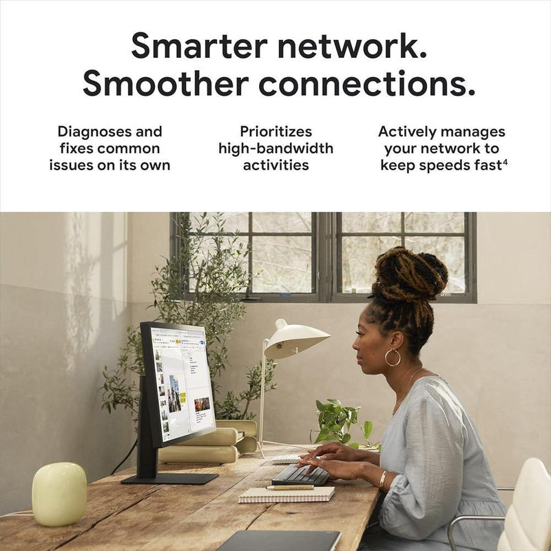 Google Nest WiFi Pro - Sistema confiable de Wi-Fi para el hogar con velocidad rápida y cobertura para toda la casa