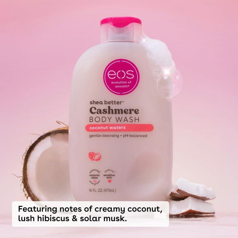 Eos Shea Better Cashmere Gel de Baño, Fórmula Cremosa, 473 ml