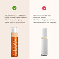 COCOSOLIS GLOW Aceite Iluminador | Aceite Seco Natural Iluminador con Partículas Brillantes | Deja la Piel Radiante e Intensifica un Bronceado Dorado | Sensación Lujosa | 110ml