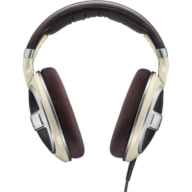 Sennheiser HD 599 audífono con parte posterior abierta para sonido audiófilo, diseño premium en color marfil