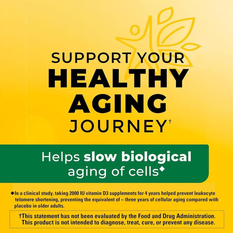Nature Made Vitamina D3 2000 UI suplemento para el apoyo de salud ósea, dental, muscular e inmunológica, 250 cápsulas blandas