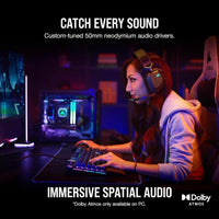 CORSAIR HS80 RGB Wireless Auriculares Gaming Multiplataforma con Sonido Inmersivo y Micrófono de Calidad