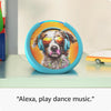 Amazon Echo Pop Kids último modelo, diseñado para niños con control parental, incluye 6 meses de Amazon Kids+
