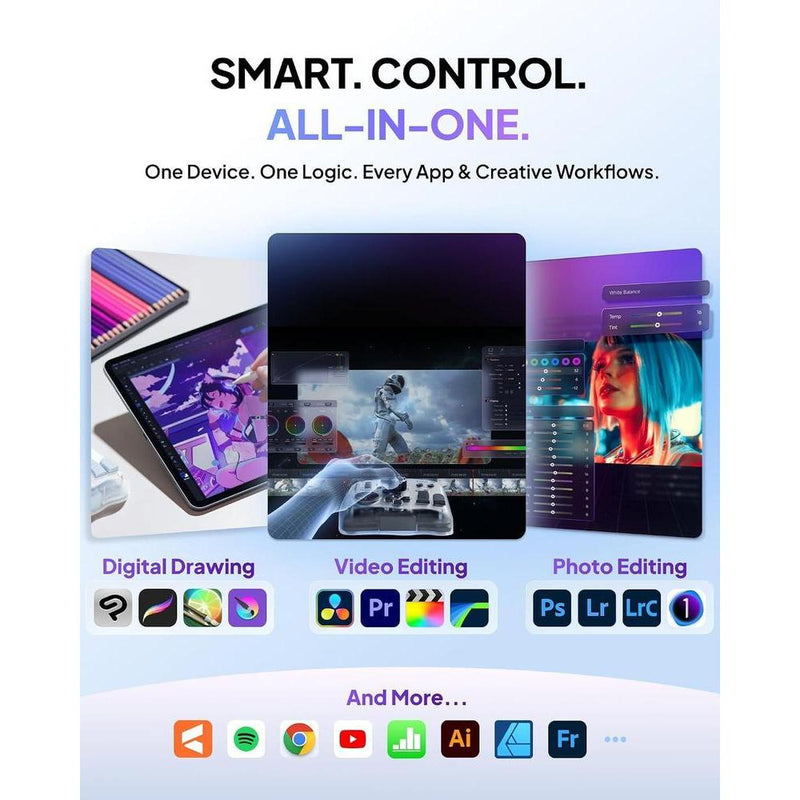 TOUR BOX Elite Plus, consola creativa Bluetooth programable para edición de fotos y videos, compatible con Procreate y Adobe
