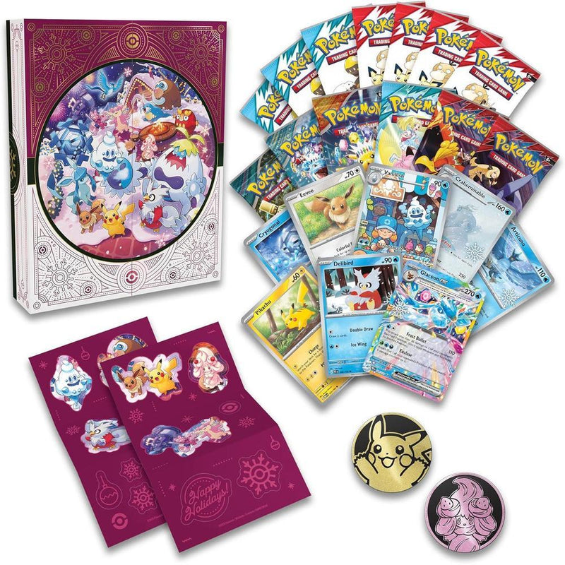 Pokémon TCG: Calendario de vacaciones 2025 con cartas y paquetes de refuerzo