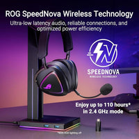 ASUS ROG Delta II Wireless Gaming Headset Mic Tri-Mode Connectivity for PC PS5 PS4 Xbox Switch Mobile