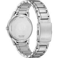 Reloj clásico de vestir Eco-Drive para hombre con pulsera de acero inoxidable y esfera marfil de Citizen, función día/fecha