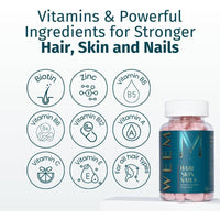 WEEM Gomitas veganas con biotina para cabello,salud de uñas y piel. Nutrición con vitaminas esenciales para fortalecer y revitalizar