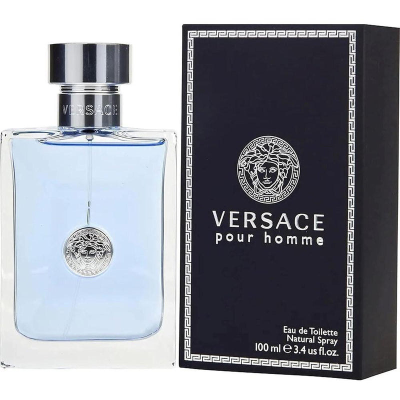 Versace Pour Homme Signature azul oscuro para hombre, Versace Pour Homme M en caja