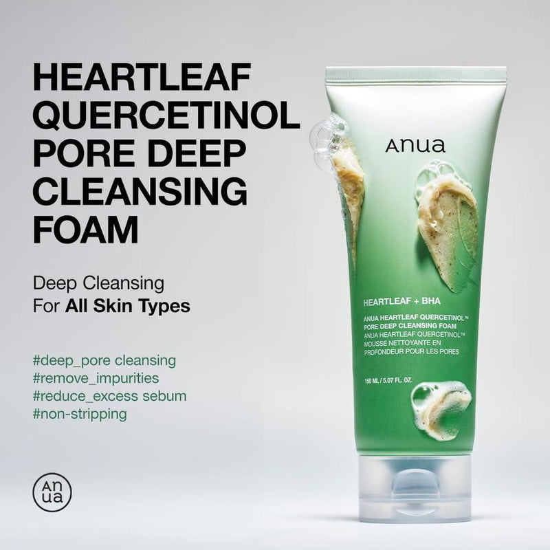 Dúo Doble Limpiador Heartleaf: Aceite Control de Poros y Espuma Quercetinol para Poros