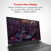 Alienware Laptop M18 R2 - Pantalla QHD+ 165Hz 45.7 cm, Intel Core i7-14700HX, 16GB RAM, 1TB SSD, NVIDIA RTX 4070