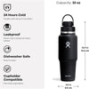 Hydro Flask Botella de viaje con tapa flexible, a prueba de fugas e ideal para mantener bebidas frías, color agave
